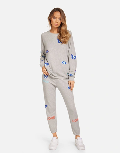 Lauren Moshi Anela Peace Evil Eye In Heather Grey