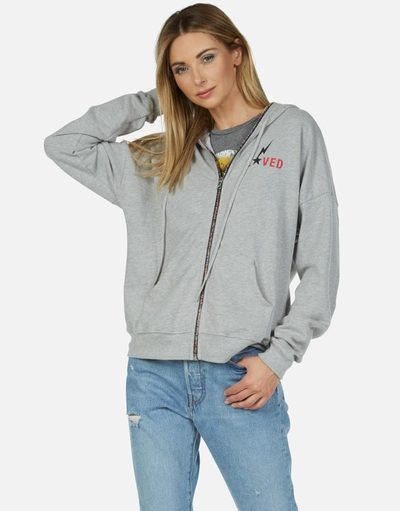 Lauren Moshi Avalyn Rainbow Lightning Eagle In Heather Grey