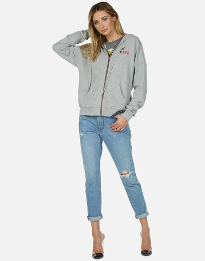 Lauren Moshi Avalyn Rainbow Lightning Eagle In Heather Grey