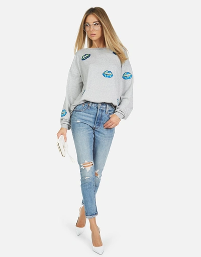 Lauren Moshi Babbs World Peace Lips In Heather Grey