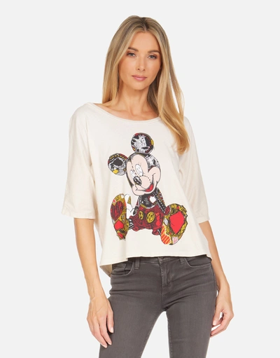 Shop Disney X Moshi Barbie Patchwork Mickey In Ivory Ombre