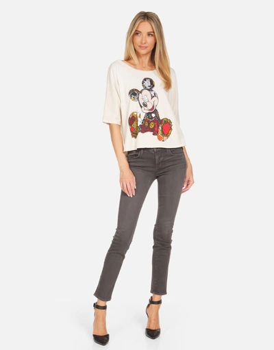 Shop Disney X Moshi Barbie Patchwork Mickey In Ivory Ombre