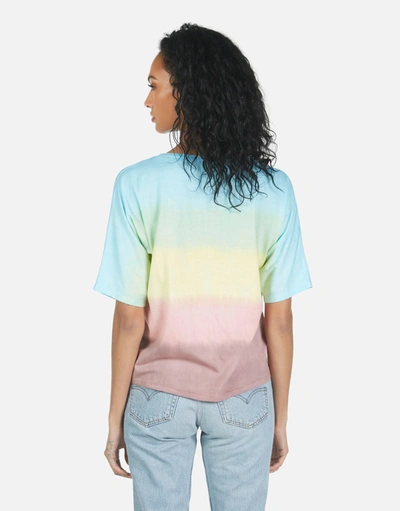 Lauren Moshi Barbie Text Happy Face In Rainbow Ombre