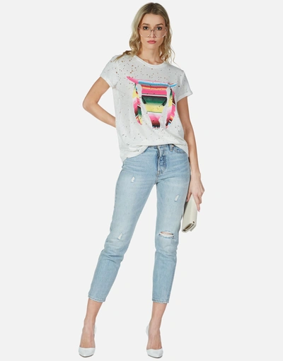 Lauren Moshi Bess Striped Bull In Milk