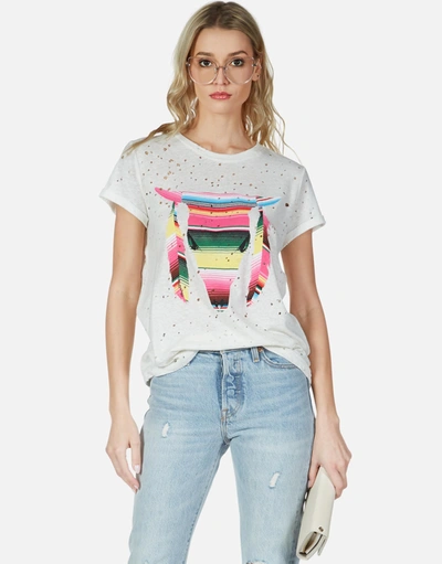 Lauren Moshi Bess Striped Bull In Milk