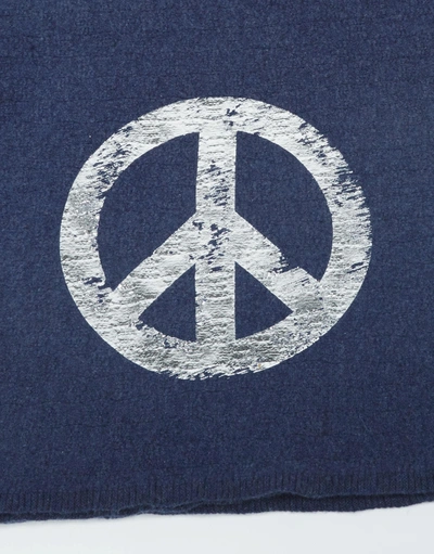 Shop Lauren Moshi Bexley Foil Vintage Peace In Navy