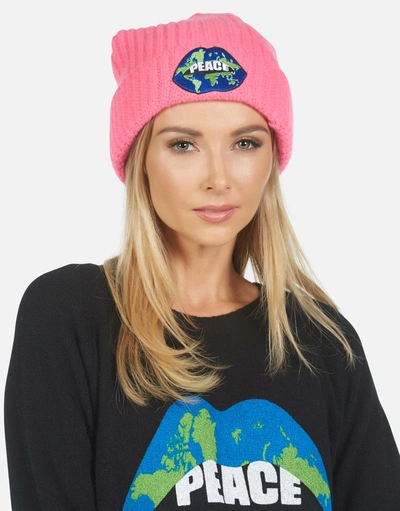 Shop Lauren Moshi Blix World Peace Lips In Neon Pink