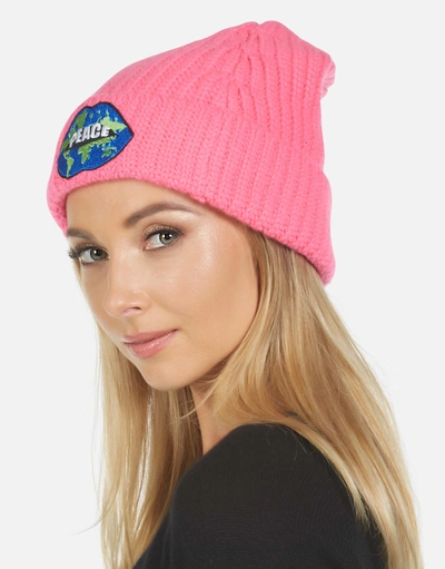 Lauren Moshi Blix World Peace Lips In Neon Pink