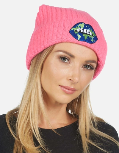 Shop Lauren Moshi Blix World Peace Lips In Neon Pink