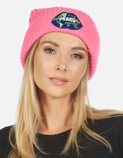 Shop Lauren Moshi Blix World Peace Lips In Neon Pink