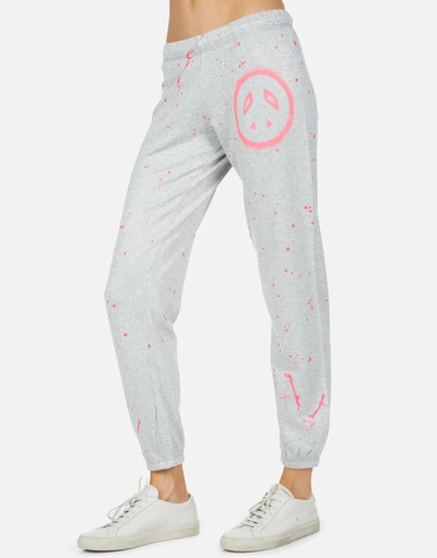 Lauren Moshi Brynn Airbrush Peace In Heather Grey