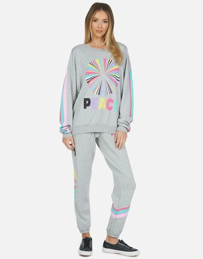 Lauren Moshi Brynn Rainbow Ray Peace In Heather Grey