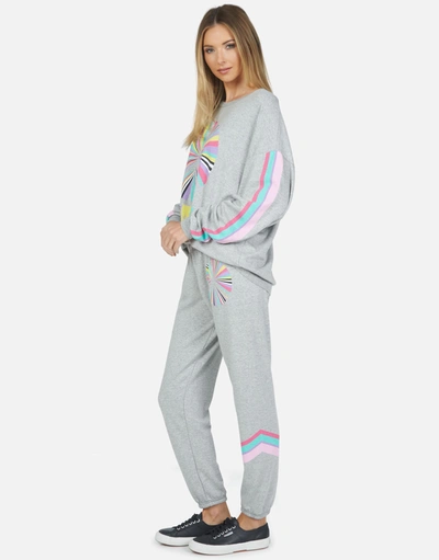 Lauren Moshi Brynn Rainbow Ray Peace In Heather Grey