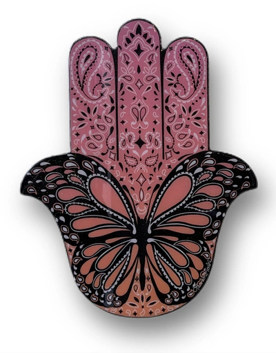 Shop Lauren Moshi Butterfly Hamsa In 16x13