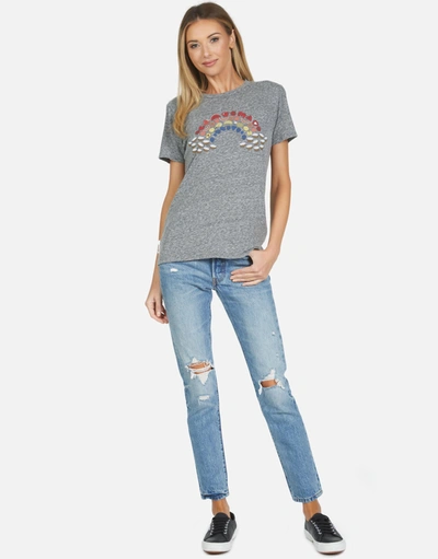 Lauren Moshi Capri Fruit Rainbow In Heather Grey