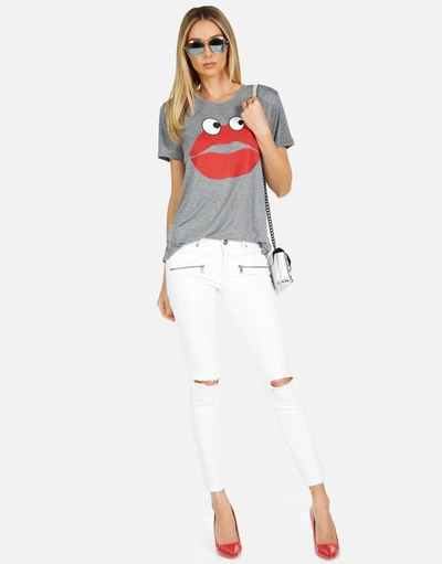 Lauren Moshi Capri Kiss Face In Heather Grey