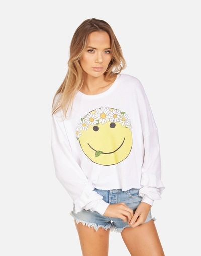 Lauren Moshi Chevelle Happy Daisy Peace In White