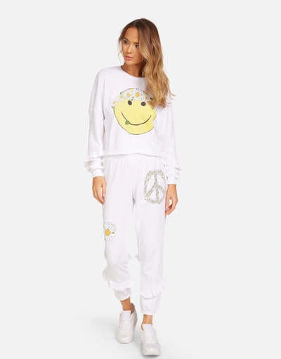 Lauren Moshi Chevelle Happy Daisy Peace In White