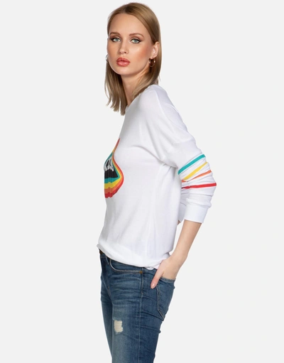 Lauren Moshi Chrissy Rainbow Kiss Lip In White