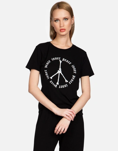 Shop Lauren Moshi Croft Inner Peace Sign In Black