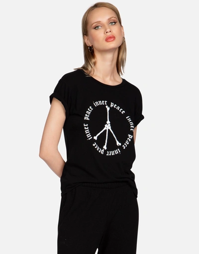 Shop Lauren Moshi Croft Inner Peace Sign In Black