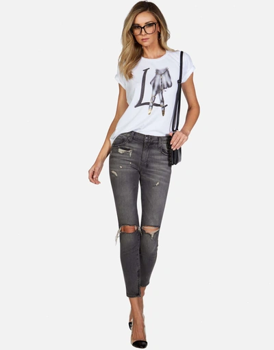 Lauren Moshi Croft La Peace Finger In White