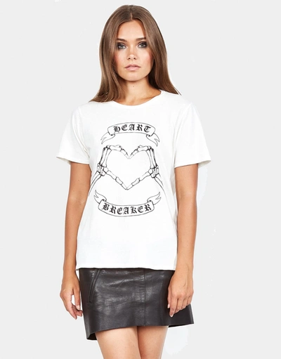 Shop Lauren Moshi Croft Skeleton Heart Breaker In Vintage White