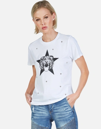 Lauren Moshi Croft Star Tiger In White