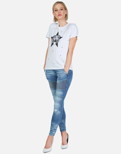 Lauren Moshi Croft Star Tiger In White
