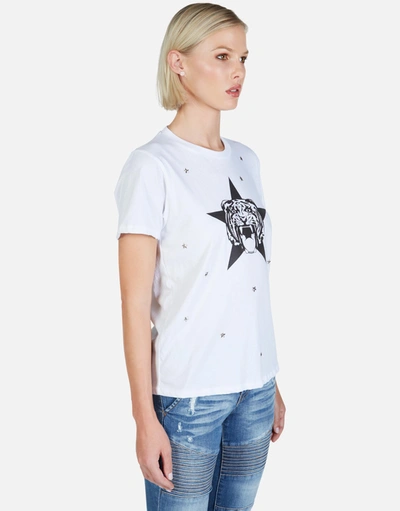 Lauren Moshi Croft Star Tiger In White