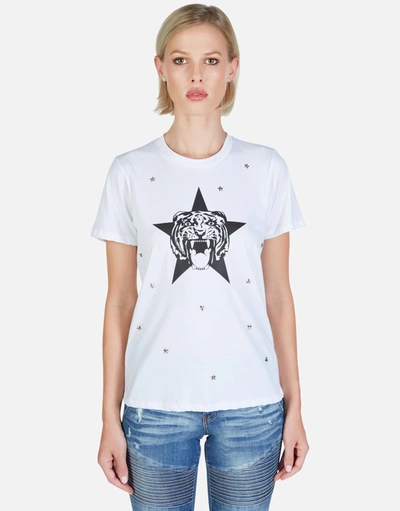Lauren Moshi Croft Star Tiger In White