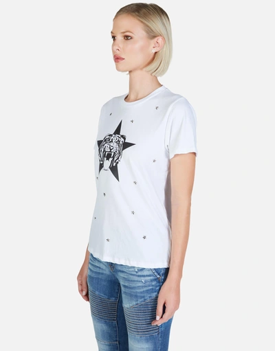 Lauren Moshi Croft Star Tiger In White