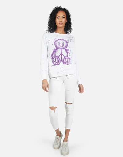 Lauren Moshi Darby Peace Teddy In Punk Stain