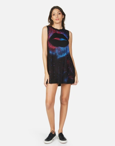 Shop Lauren Moshi Deanna Galaxy Lip In Black Galaxy Splatter