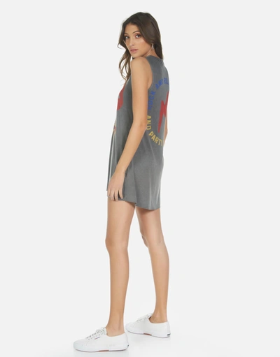Lauren Moshi Deanna Kiss Lip Dress In Pigment Black In Gray