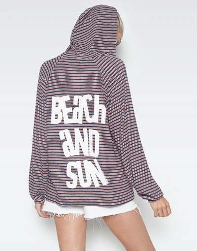 Lauren Moshi Demo Cali Solid Beach & Sun In Navy Stripe