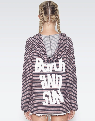 Lauren Moshi Demo Cali Solid Beach & Sun In Navy Stripe