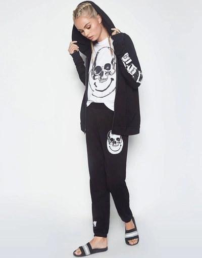 Lauren Moshi Demo Violet Happy Skull In Black
