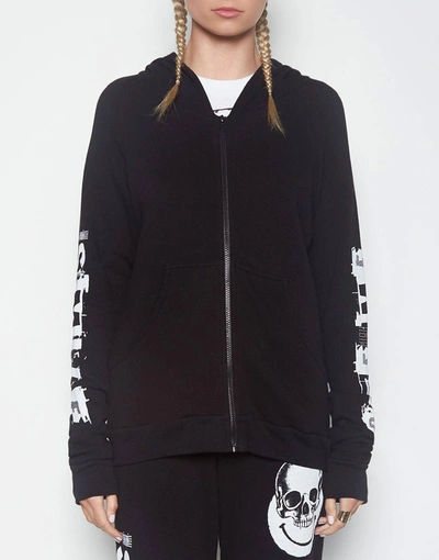 Lauren Moshi Demo Violet Happy Skull In Black