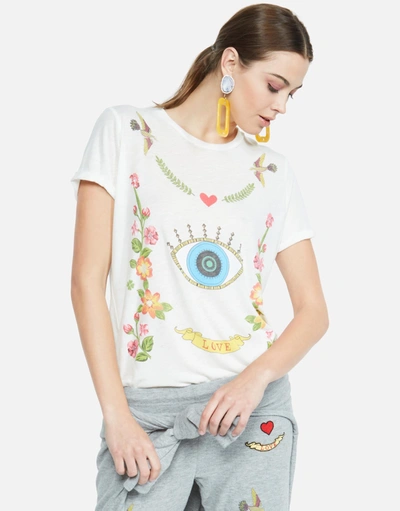 Lauren Moshi Edda Floral Eye Love In Milk