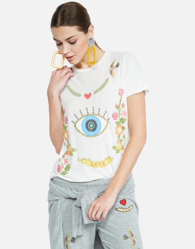 Lauren Moshi Edda Floral Eye Love In Milk