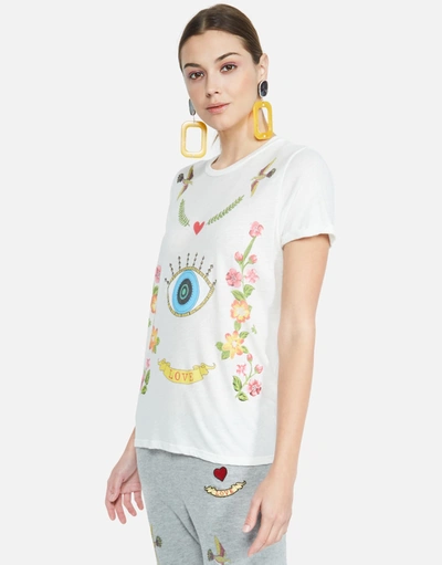 Lauren Moshi Edda Floral Eye Love In Milk