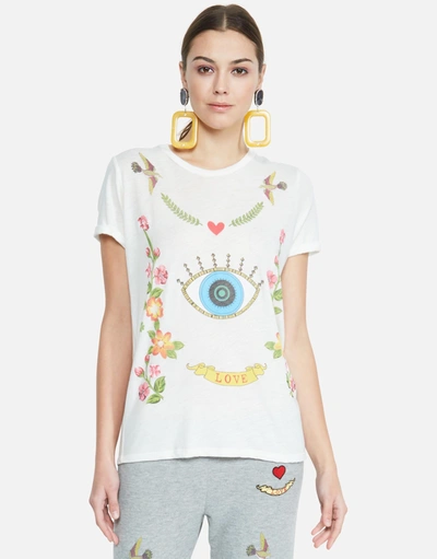 Lauren Moshi Edda Floral Eye Love In Milk
