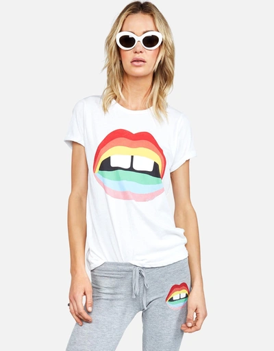 Lauren Moshi Edda Rainbow Gap Mouth In White