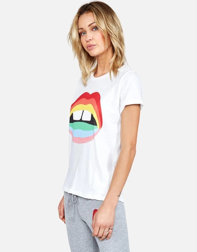 Lauren Moshi Edda Rainbow Gap Mouth In White