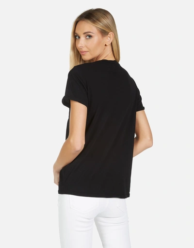 Lauren Moshi Edda Stripe Skull In Black