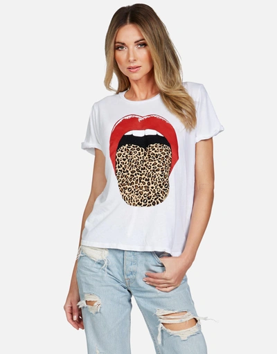 Shop Lauren Moshi X Edda X Leopard Tongue In White