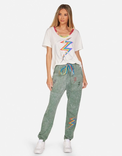 Lauren Moshi Elara Crystal Lightning Peace In Milk/ Primary Tie Dye