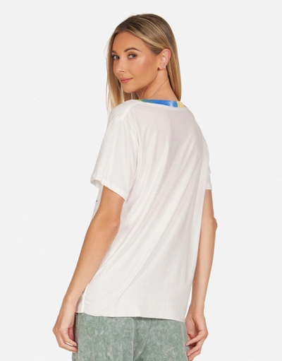 Shop Lauren Moshi Elara Crystal Lightning Peace In Milk/ Primary Tie Dye