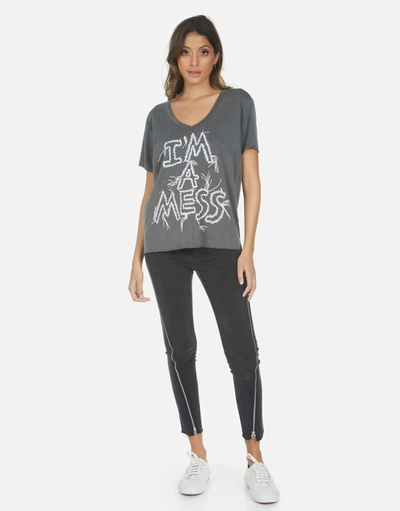 Lauren Moshi Elara I'm A Mess In Pigment Black